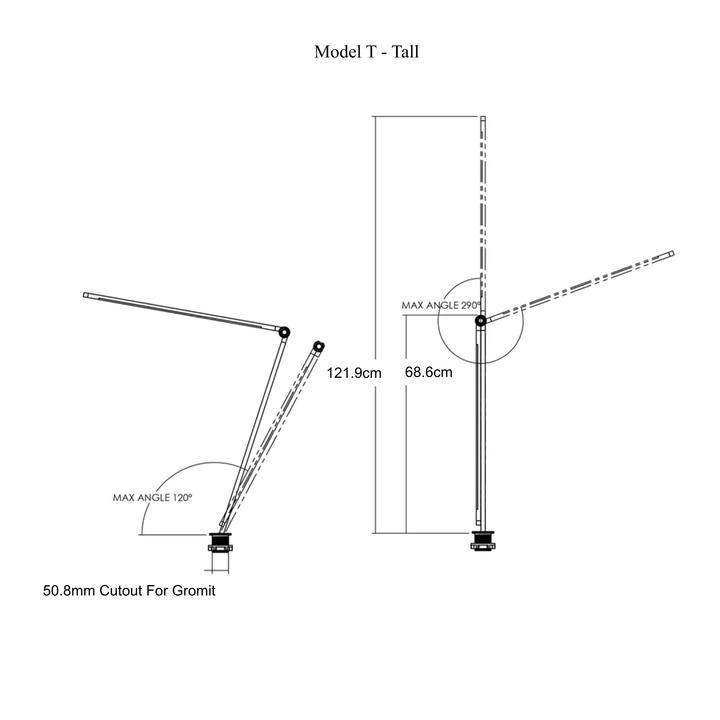 THIN Task Lamp with Desk Inset