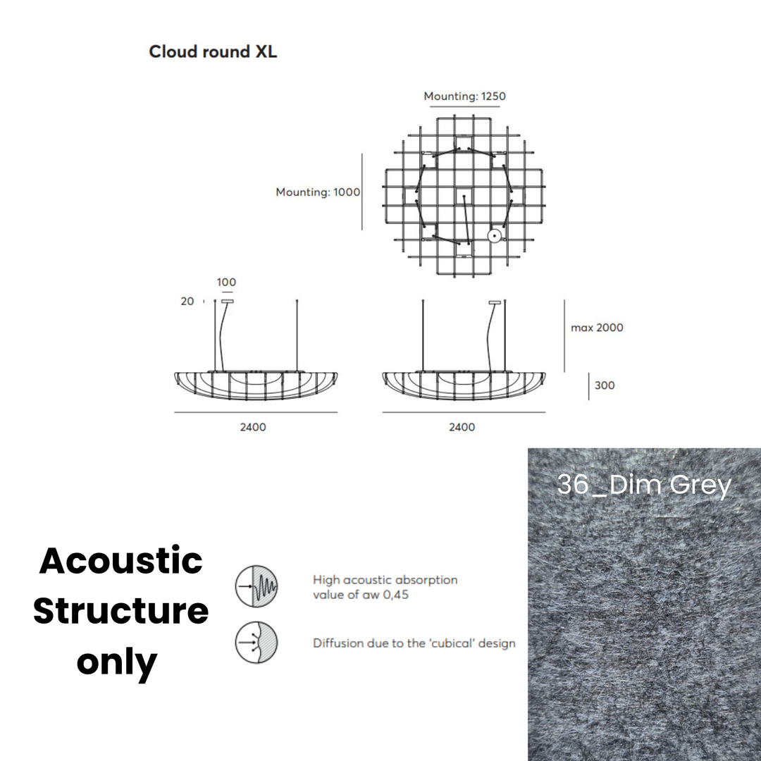 Cloud Acoustic Fixture Only