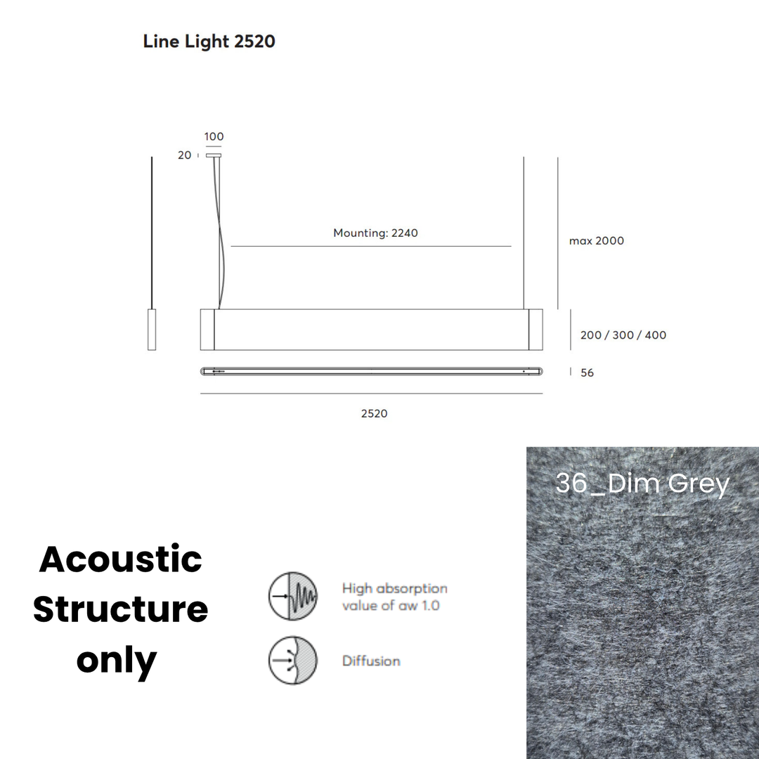 Line Acoustic Fixture Only