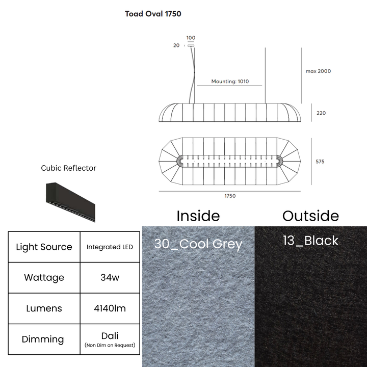 Toad Oval with Cubic Reflector