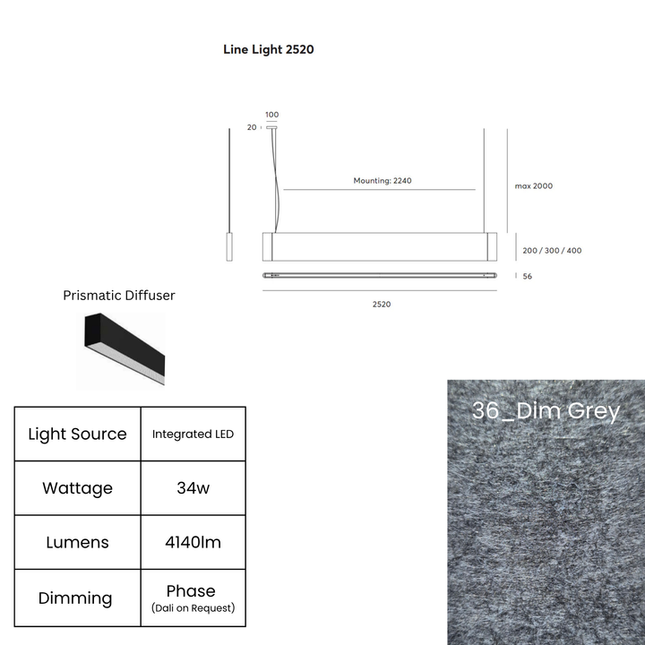 Line LED 2520mm