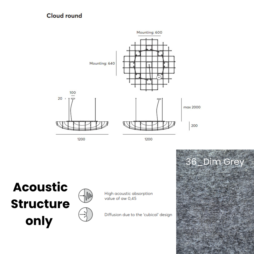 Cloud Acoustic Fixture Only