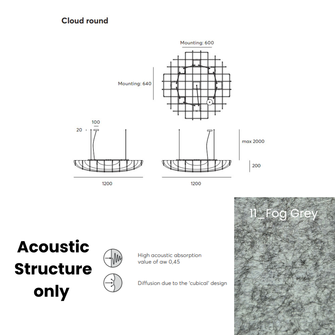Cloud Acoustic Fixture Only