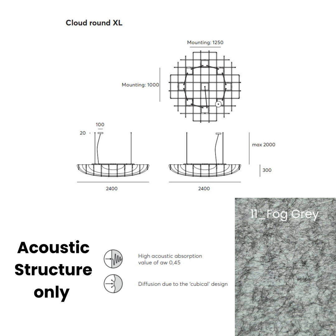 Cloud Acoustic Fixture Only