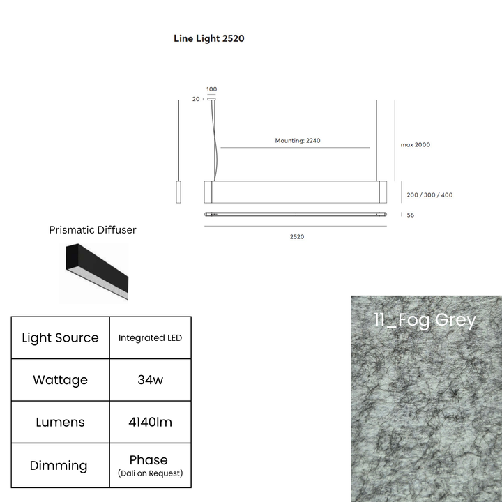 Line LED 2520mm