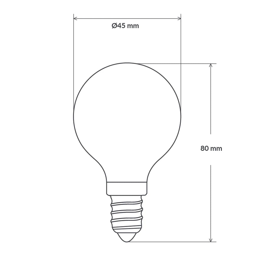 4w Dimmable E14 Fancy Round 3000k