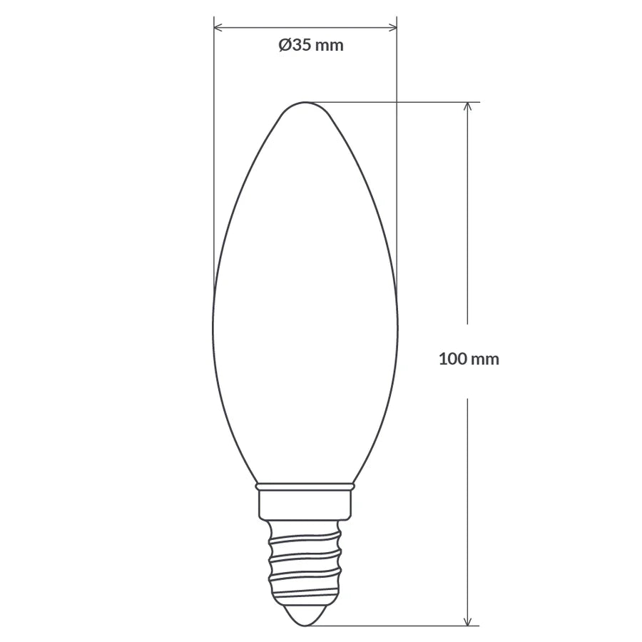 5.5w Dimmable E14 Candle Frosted 2700k