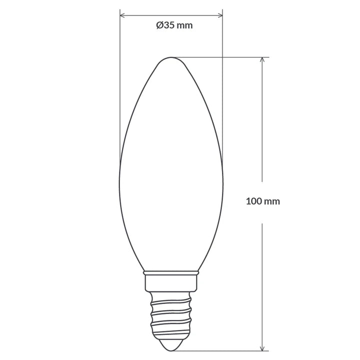 5.5w Dimmable E14 Candle Frosted 2700k