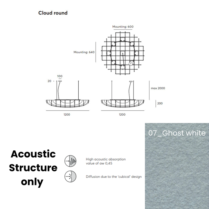 Cloud Acoustic Fixture Only