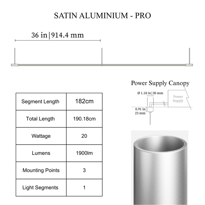 THIN Linear Suspension - Mini Canopy