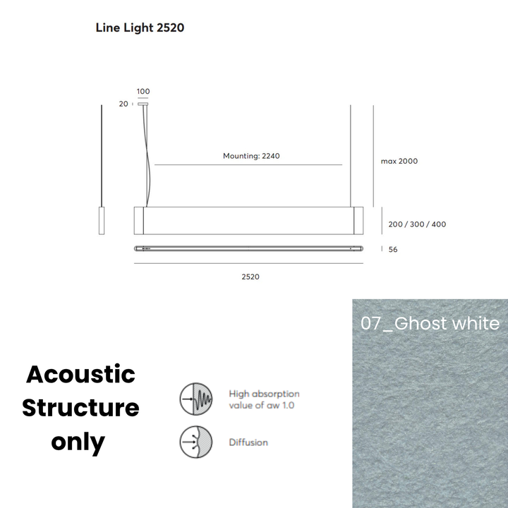 Line Acoustic Fixture Only