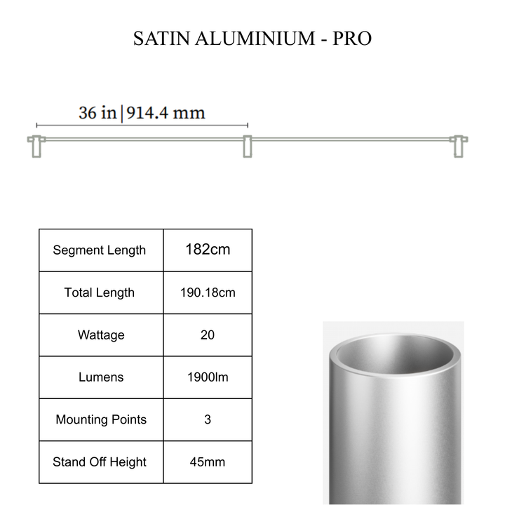Thin Linear Surface - Short Standoff