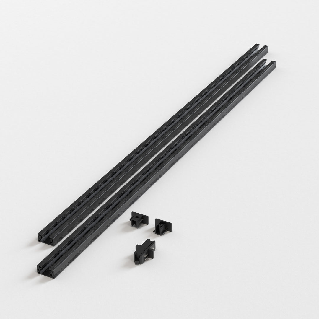 2x Track 1m Kit Matt White Matt Black