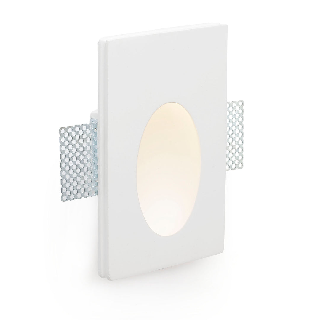 Plas White Recessed Oval