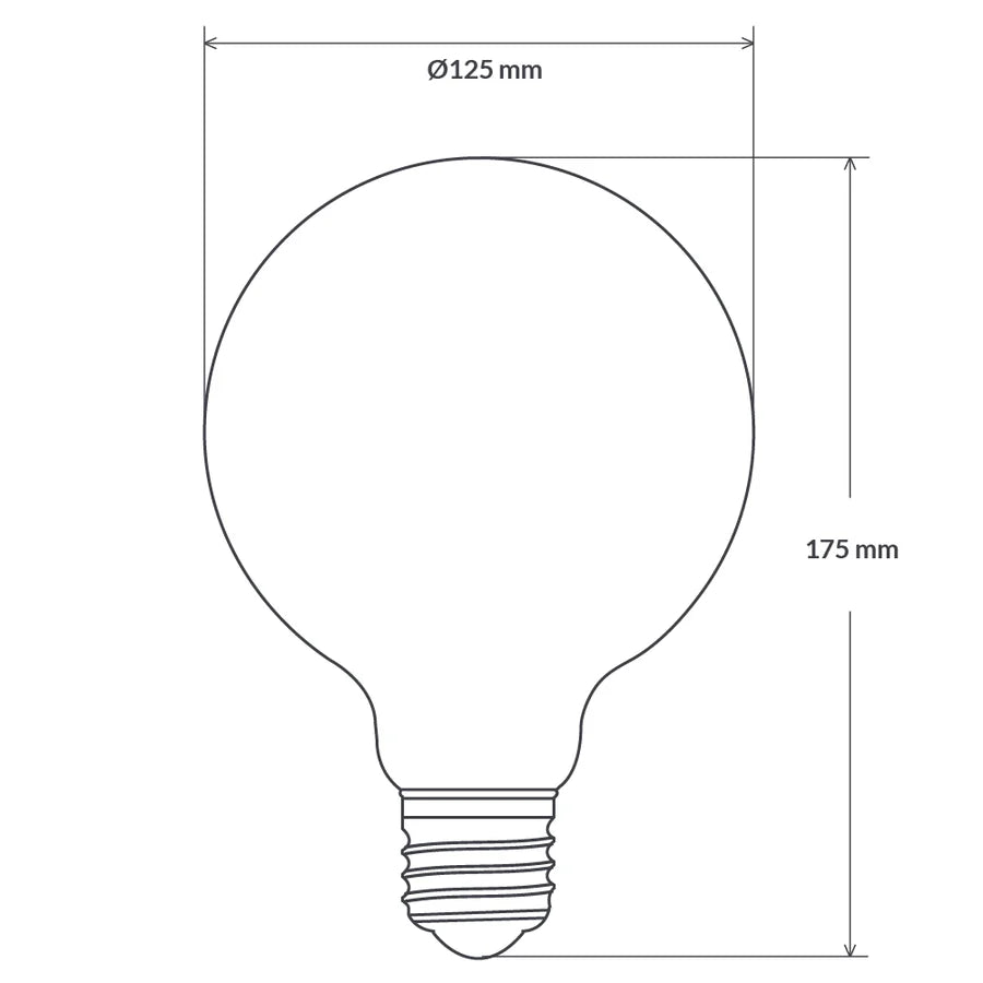 6W Dimmable G125 E27 Amber 2000k
