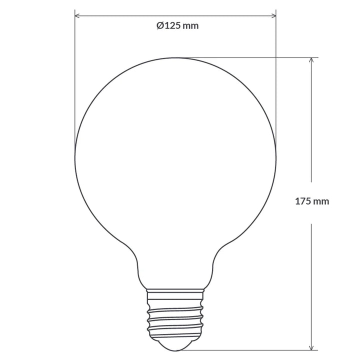 6W Dimmable G125 E27 Amber 2000k