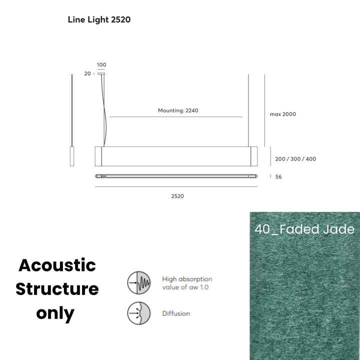 Line Acoustic Fixture Only