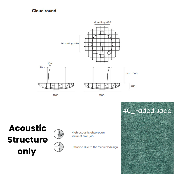 Cloud Acoustic Fixture Only