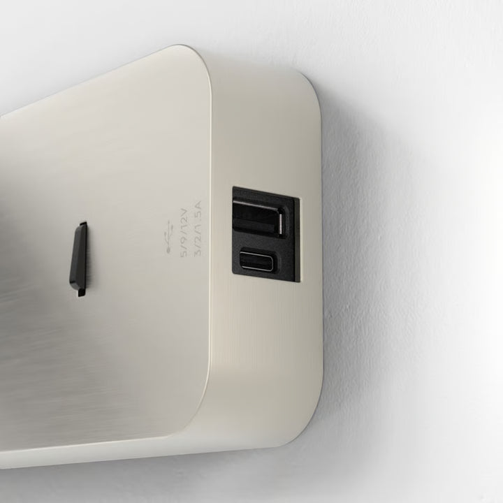 Enna Surface USB A+C Matt Nickel (Made to Order)