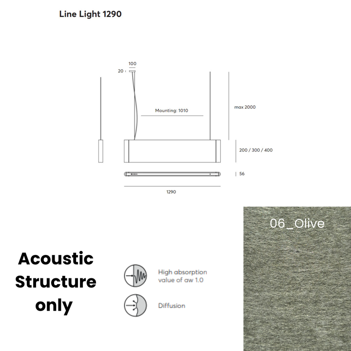Line Acoustic Fixture Only