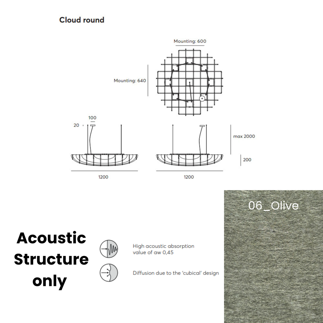 Cloud Acoustic Fixture Only