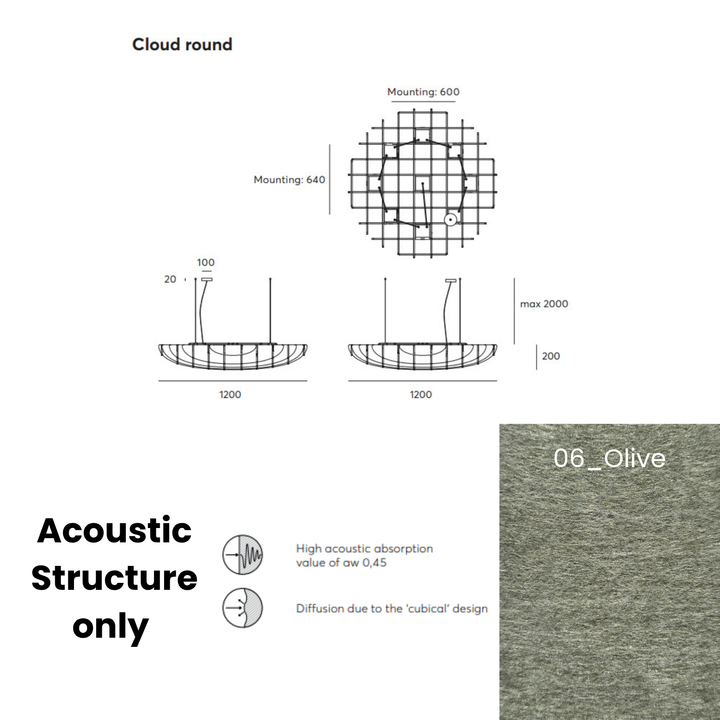 Cloud Acoustic Fixture Only