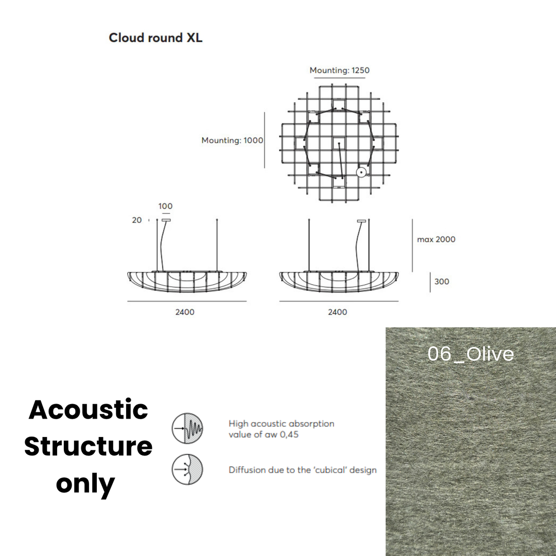 Cloud Acoustic Fixture Only