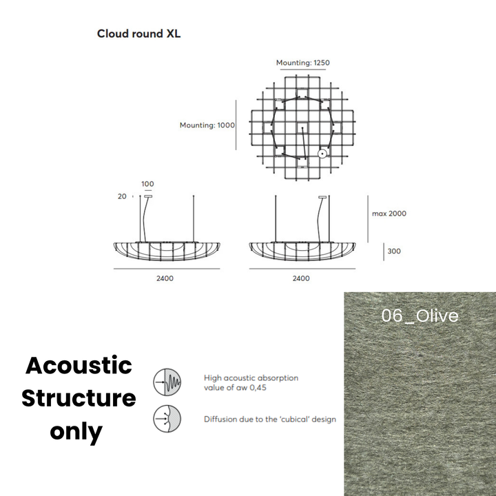 Cloud Acoustic Fixture Only