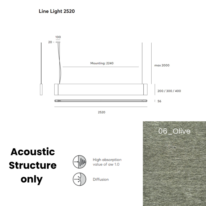 Line Acoustic Fixture Only