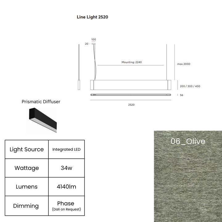 Line LED 2520mm