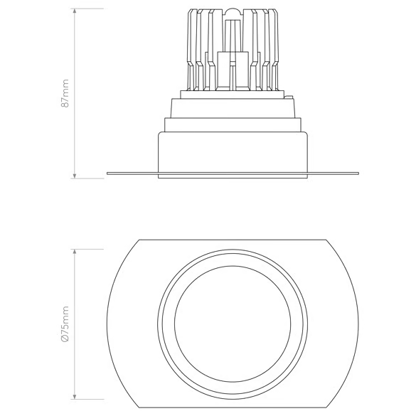 Trimless Pro Round Adjustable - Phase Dimmable