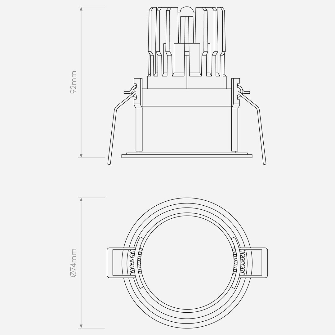 Pinhole PRO Round Fixed IP65- Phase Dimmable