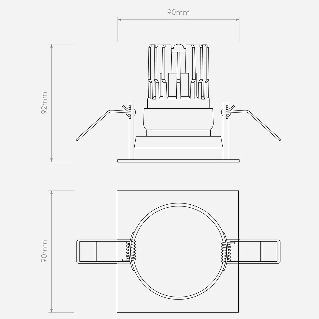 Pinhole PRO Square Adjustable- Phase Dimmable