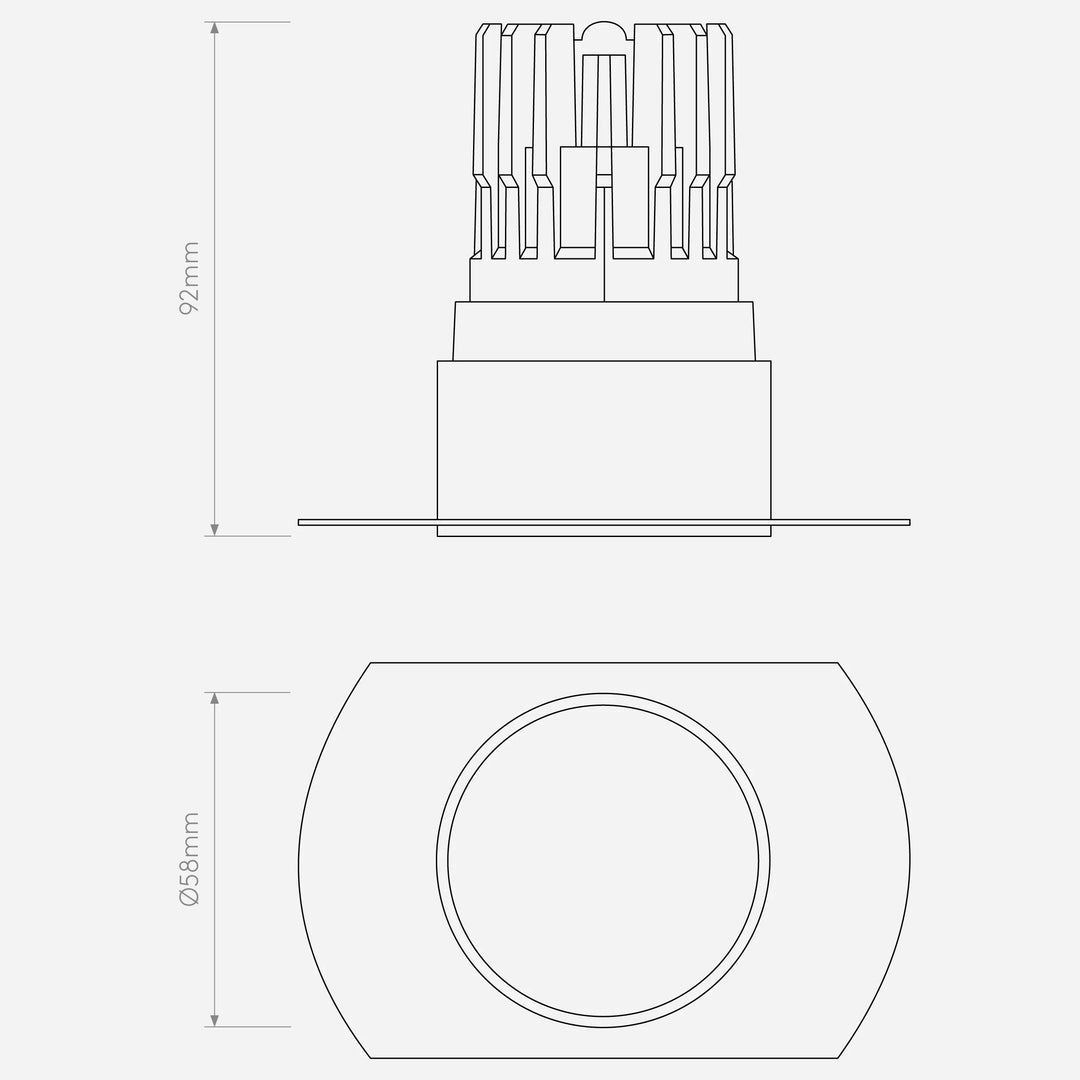 Pinhole PRO Round Flush Fixed IP65- Phase Dimmable