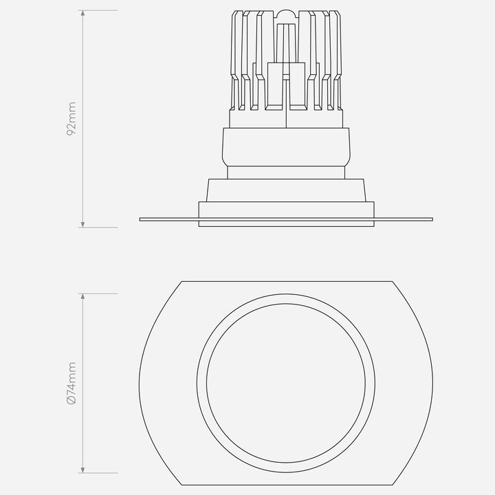 Pinhole PRO Round Flush Adjustable- Dali Dimmable