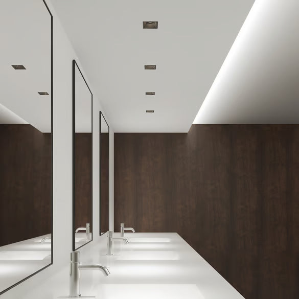 Minima PRO Square Fixed IP65 Black- Phase Dimmable