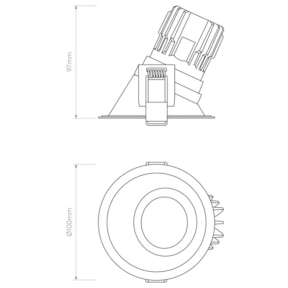 Minima PRO Round 25 IP65 Black - Phase Dimmable
