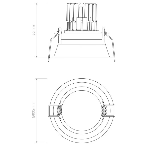 Minima PRO Round Adjustable- Phase Dimmable
