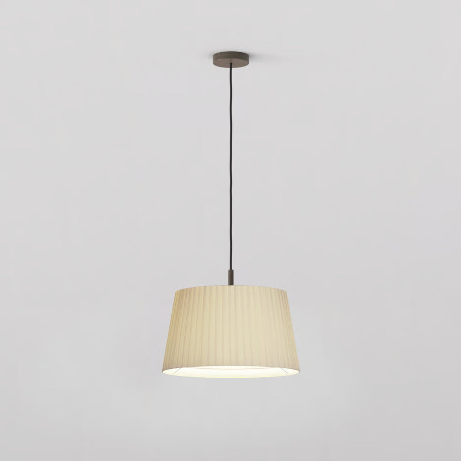 Tapered Round Pleated Pendant