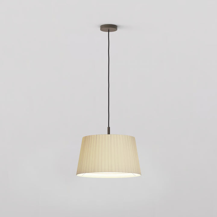 Tapered Round Pleated Pendant