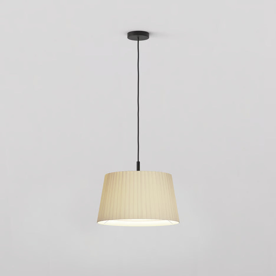 Tapered Round Pleated Pendant