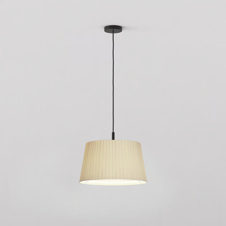 Tapered Round Pleated Pendant