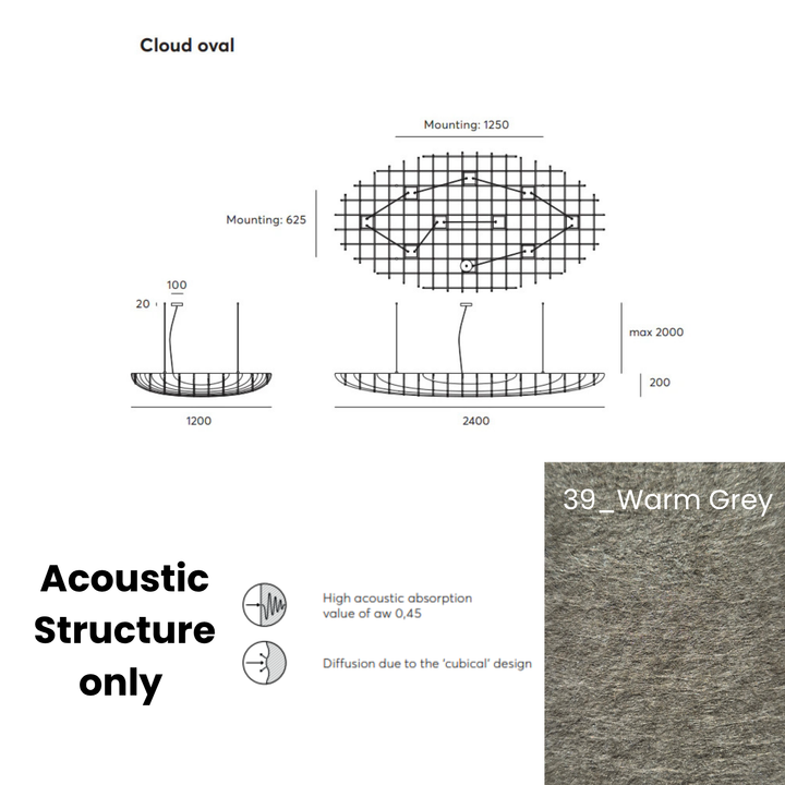 Cloud Acoustic Fixture Only