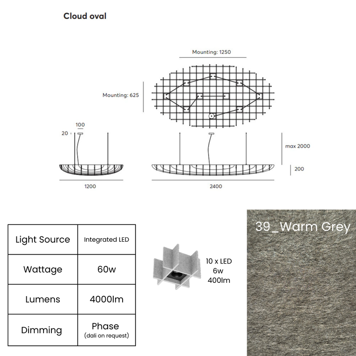 Cloud Oval LED