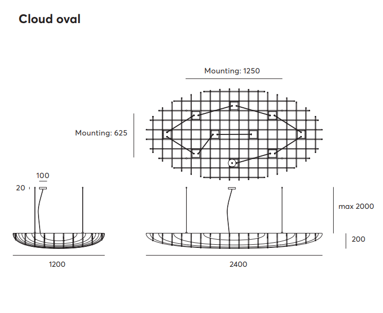Cloud Acoustic Fixture Only