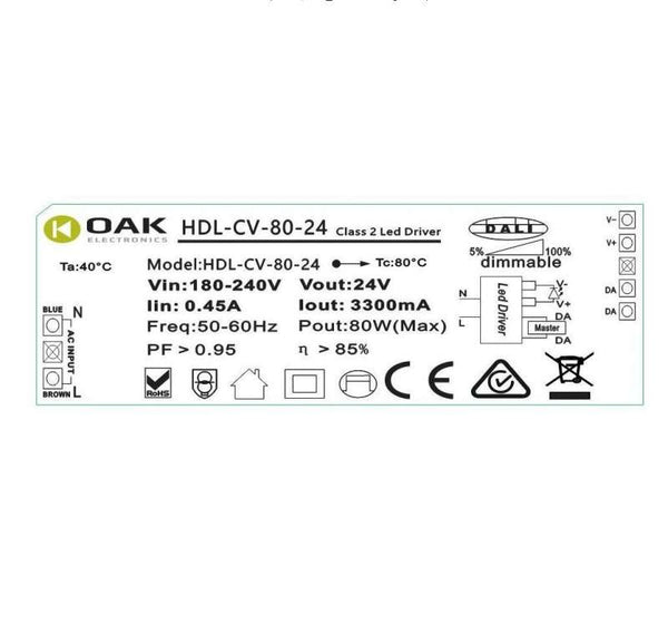 24v Dali dimmable Driver Max 80w