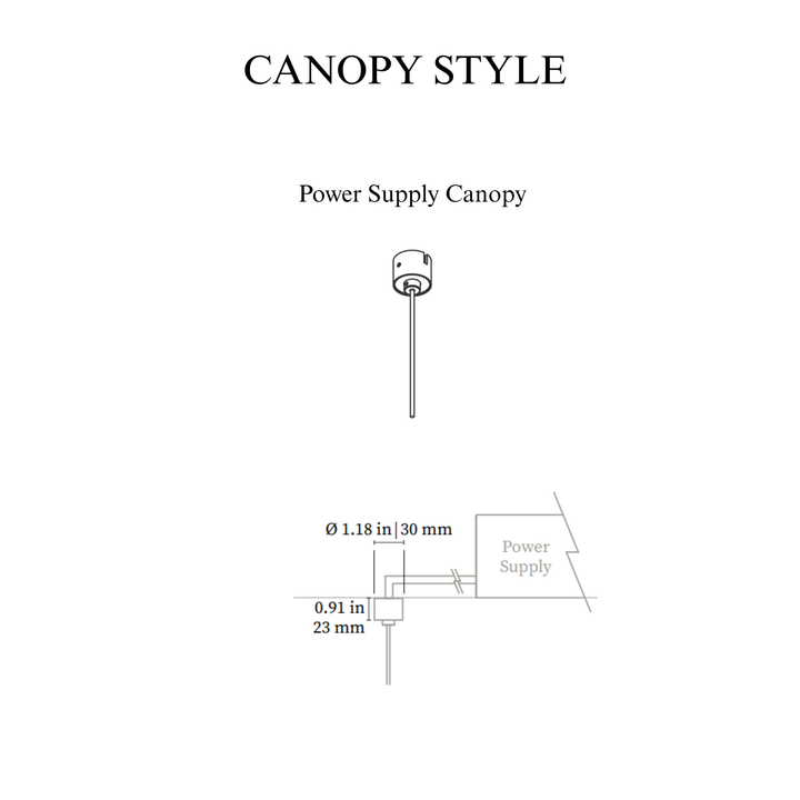 THIN Vertical Suspension Mono - Mini Canopy