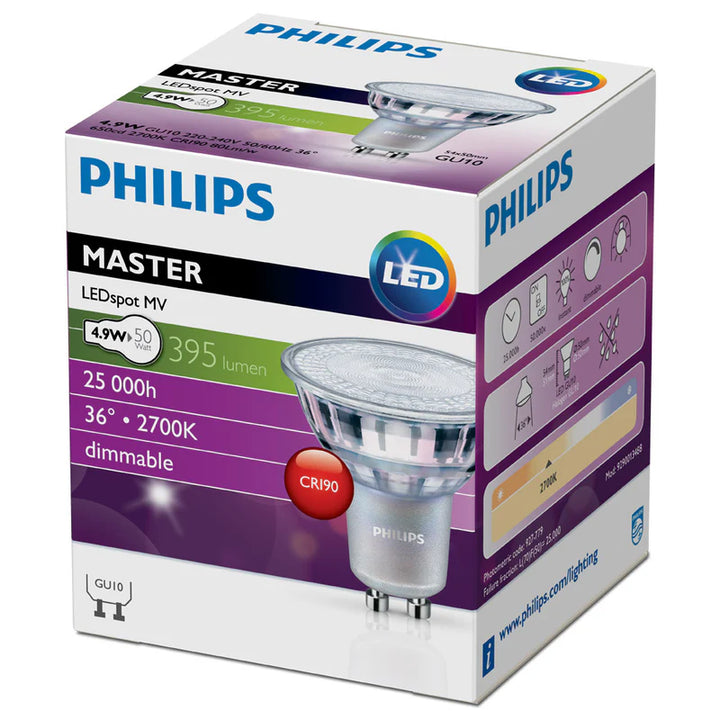 5w Dimmable Gu10 2700k 36°