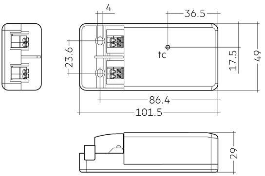 250ma Phase dimmable Driver 6.75w -10w