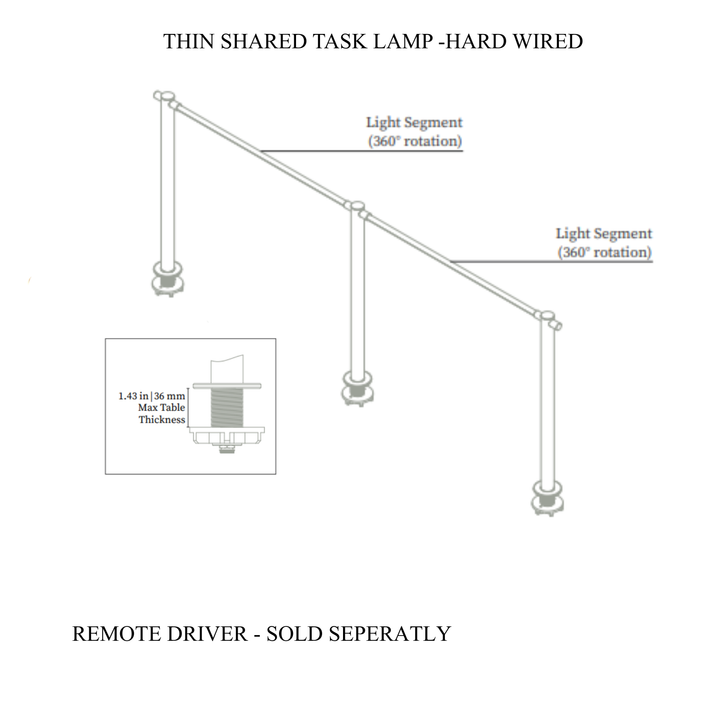 THIN Shared Task Lamp - Hard Wired